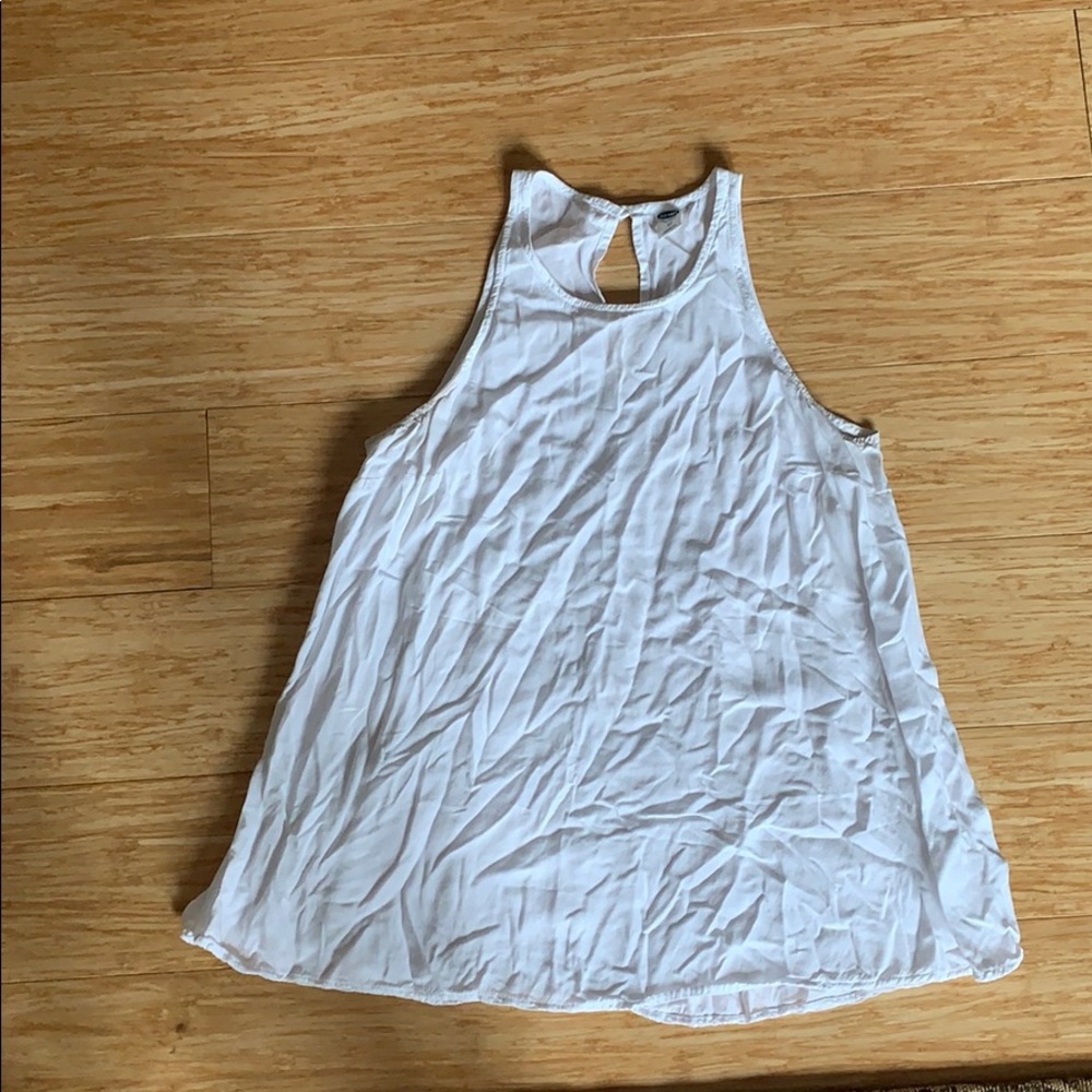 White high neck tank